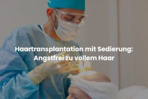 Haartransplantation mit Sedierung: Angstfrei zu vollem Haar